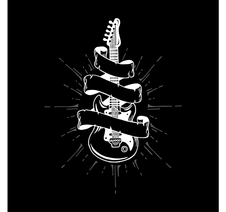 Living room blind guitar style design - TenStickers