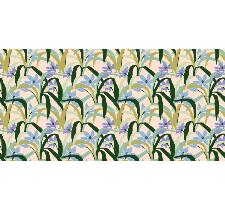 Colorful pattern abstract leaves living room blind - TenStickers