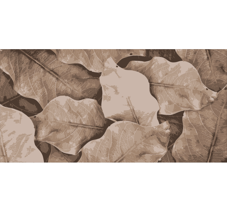 Living room blind in beige dried leaves design - TenStickers