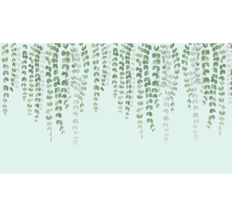 Living room blind with elegant hanging plants - TenStickers