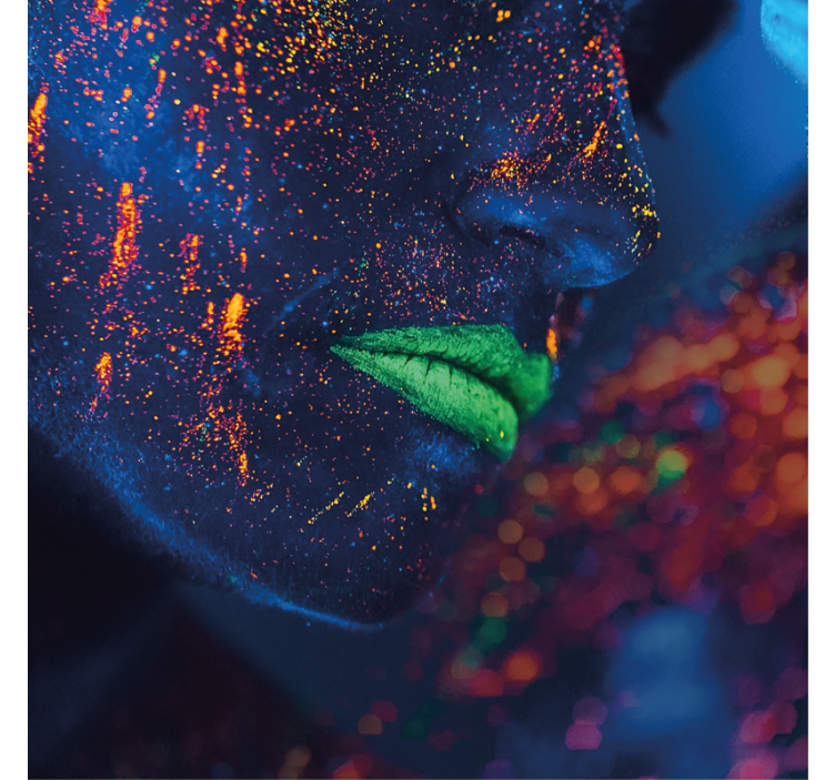 Colorful mouth hand painted living room blind - TenStickers