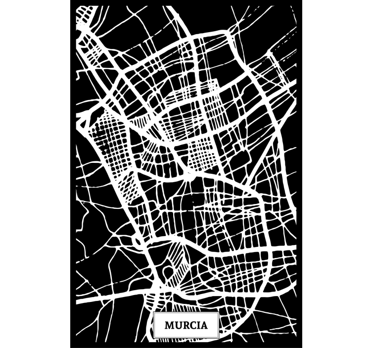 Living room blind topographic map murcia - TenStickers