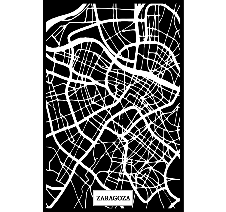 Living room blind zaragoza topographic map - TenStickers