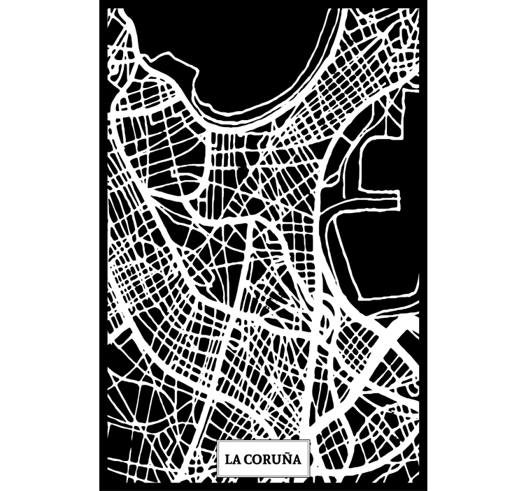 Living room blind topographic map a coruña - TenStickers
