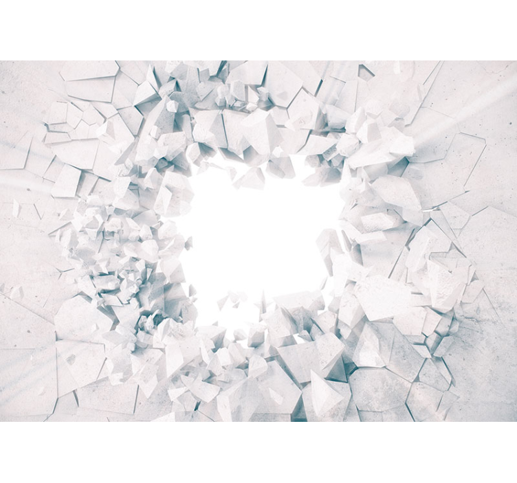 White window blind with bursting geometric shapes - TenStickers