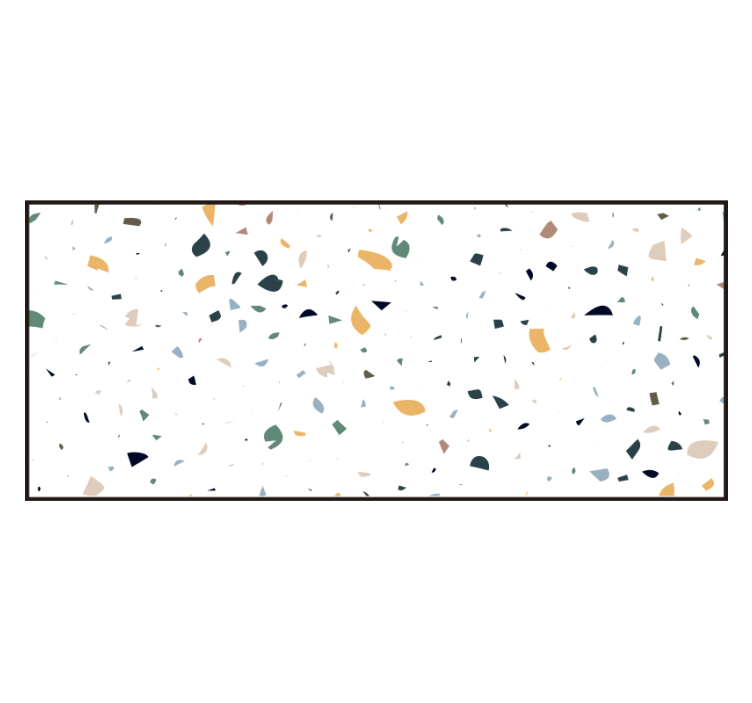 White window blind white terrazzo design - TenStickers