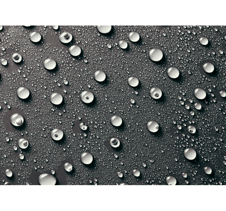 Black roller blind with gray bathroom mural background - TenStickers