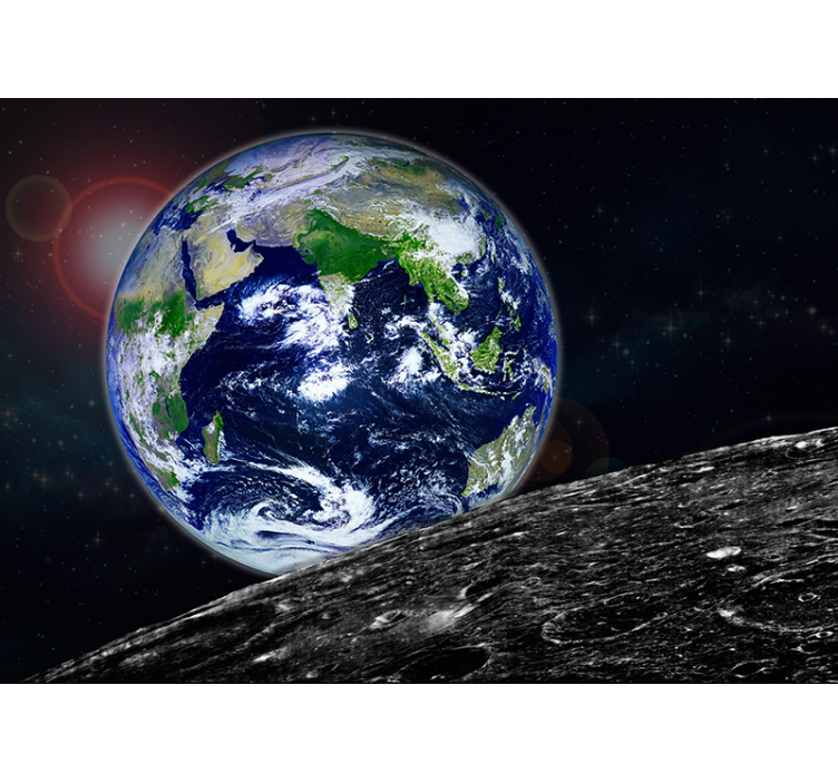 Black roller blind orbital perspective - TenStickers