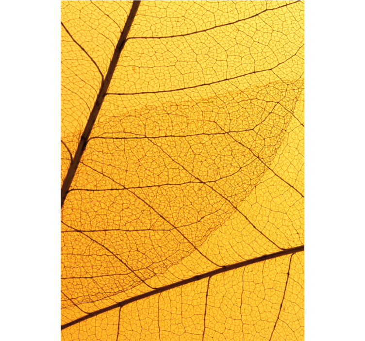 Blind yellow botanical leaf print - TenStickers