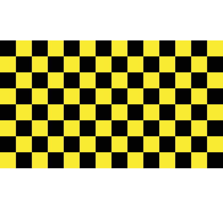 Blind yellow yellow and black chess board - TenStickers