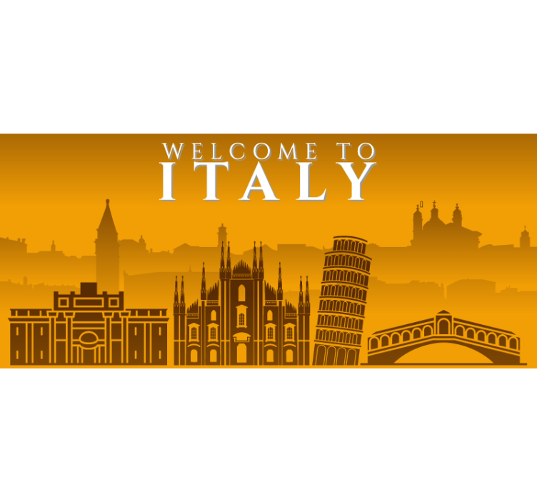Blind yellow italian skyline - TenStickers
