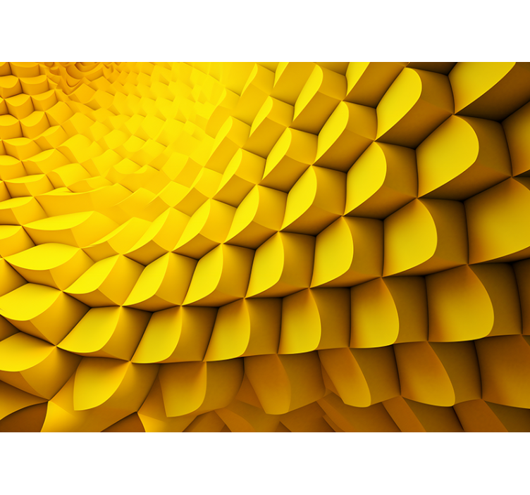 Blind yellow futuristic geometry design - TenStickers