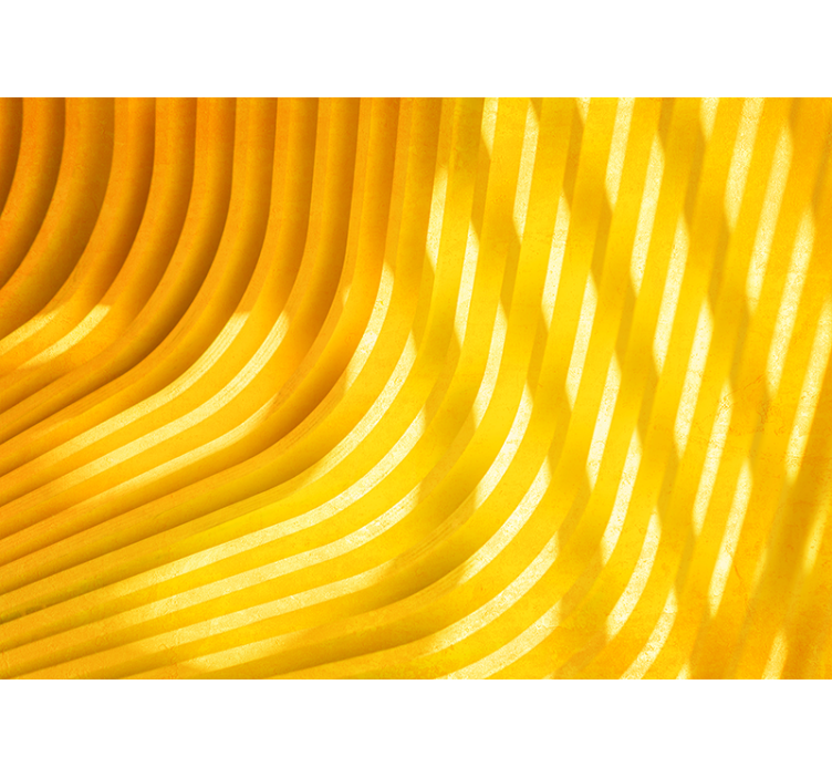 Blind yellow three dimensional waves - TenStickers