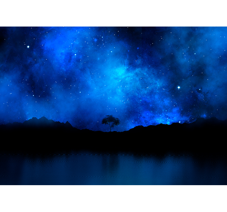 Blind blue stellar nebula display - TenStickers