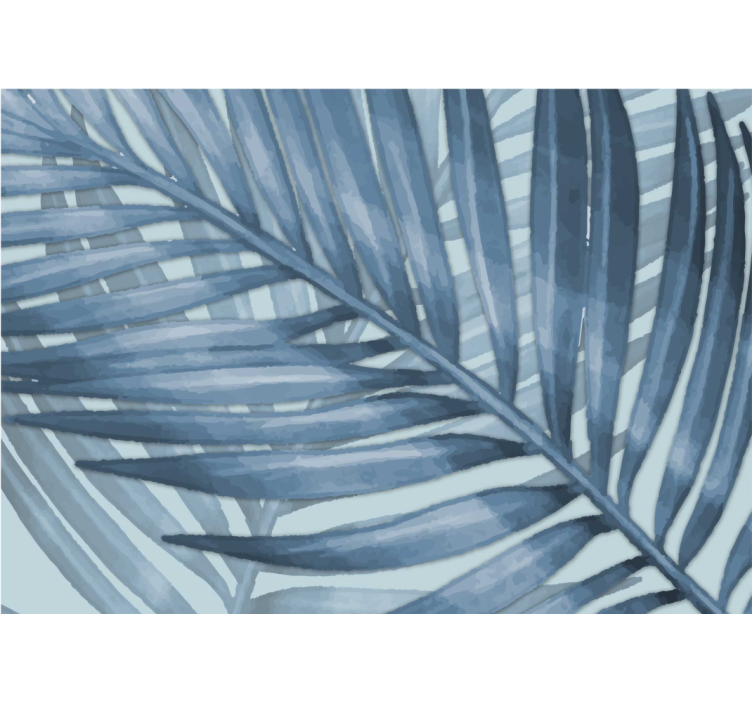 Blind blue tropical leaf design - TenStickers