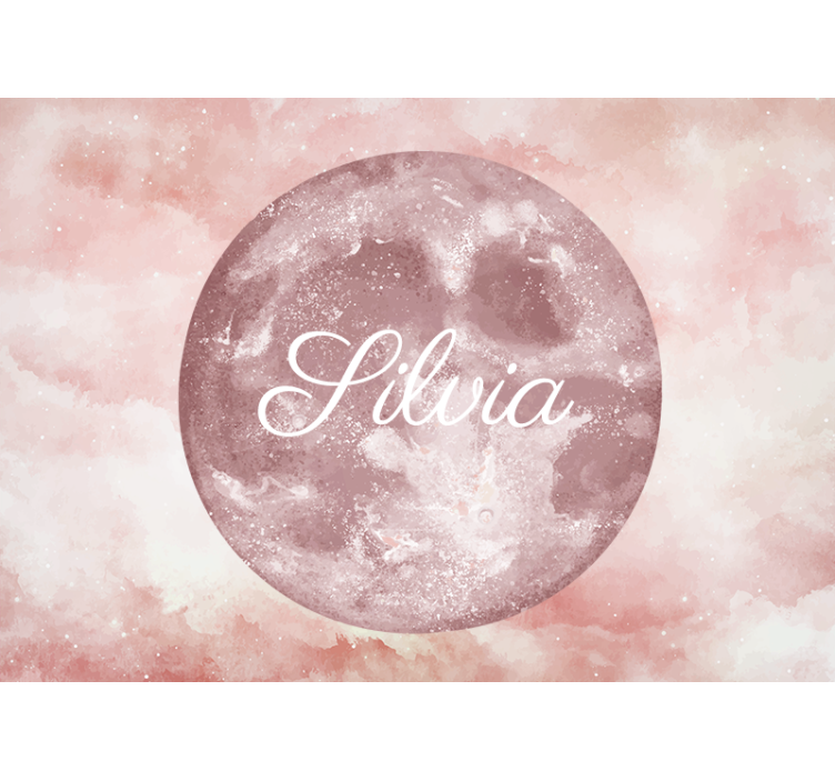 Blind pink moon with name - TenStickers
