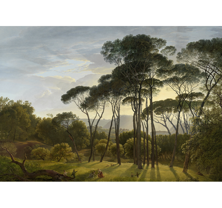 Living room blind italian forest landscape - TenStickers