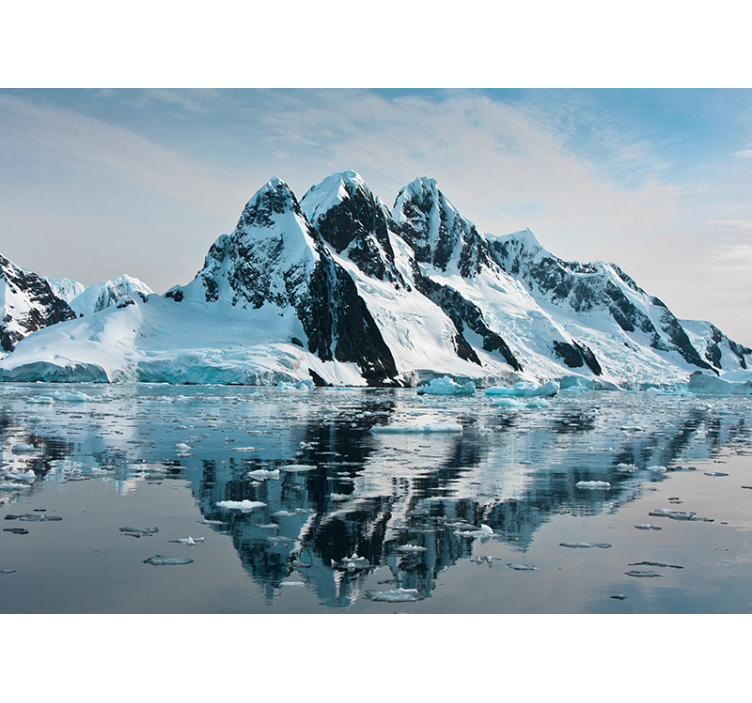 Living room blind 3d hidden iceberg design - TenStickers