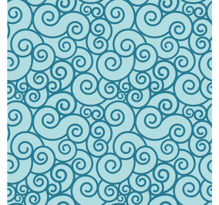 Blind blue swirly pattern detail - TenStickers