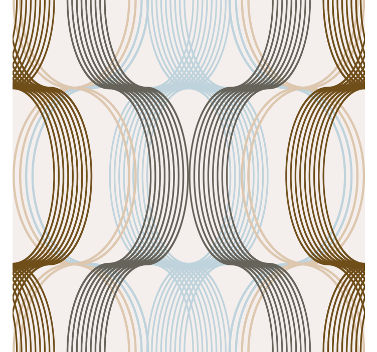 Modern blind with oval lines design - TenStickers