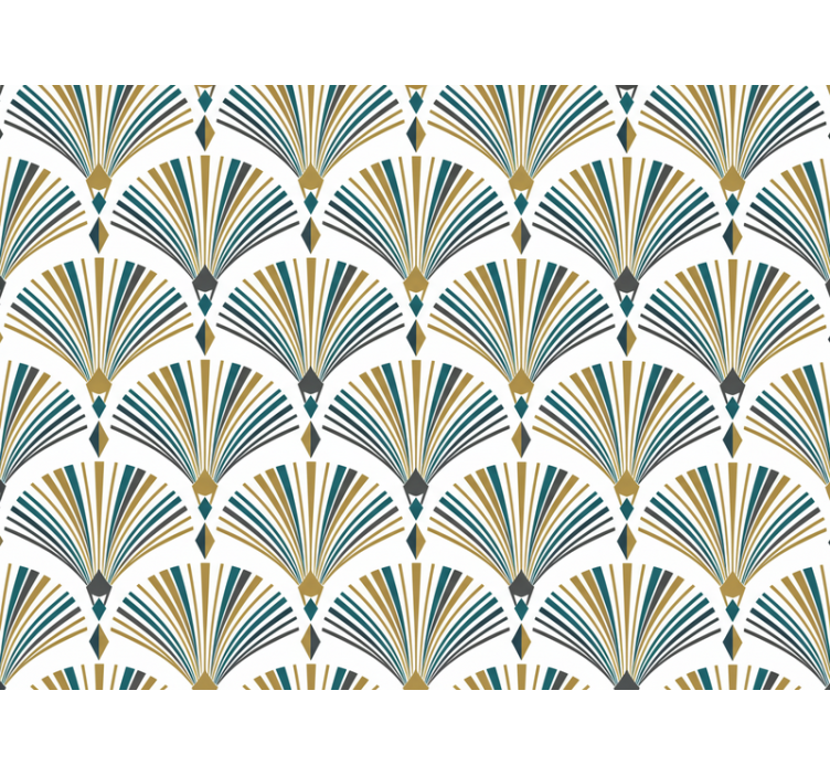 Modern blind vintage gatsby fan mural - TenStickers