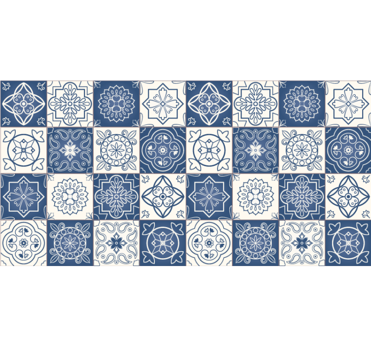 Blind blue ceramic tile design - TenStickers