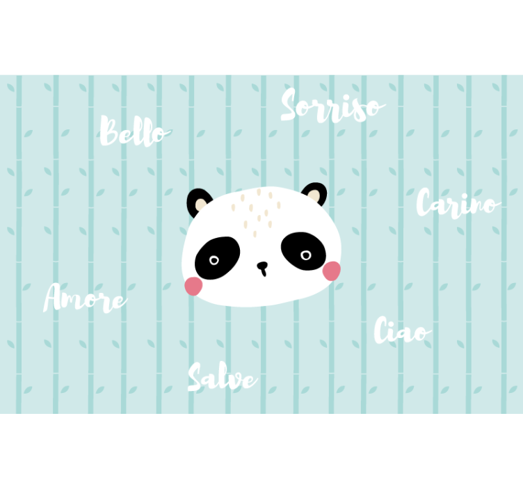 Blind blue panda in the clouds - TenStickers