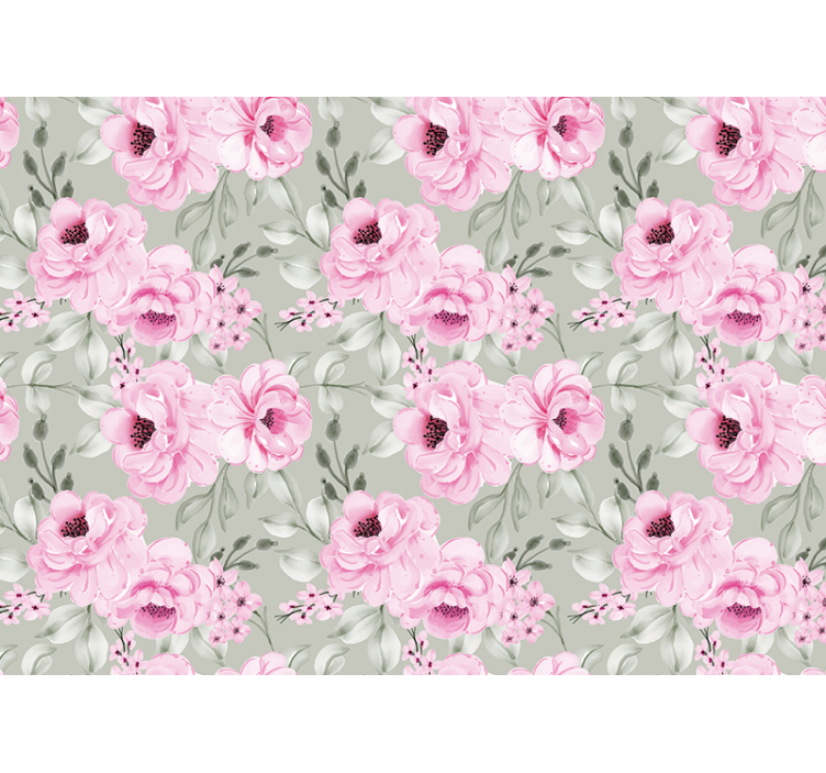 Living room blind in pastel peony colors - TenStickers