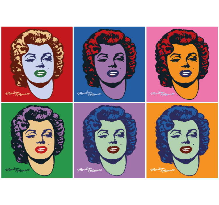 Living room blind pop art marilyn monroe - TenStickers
