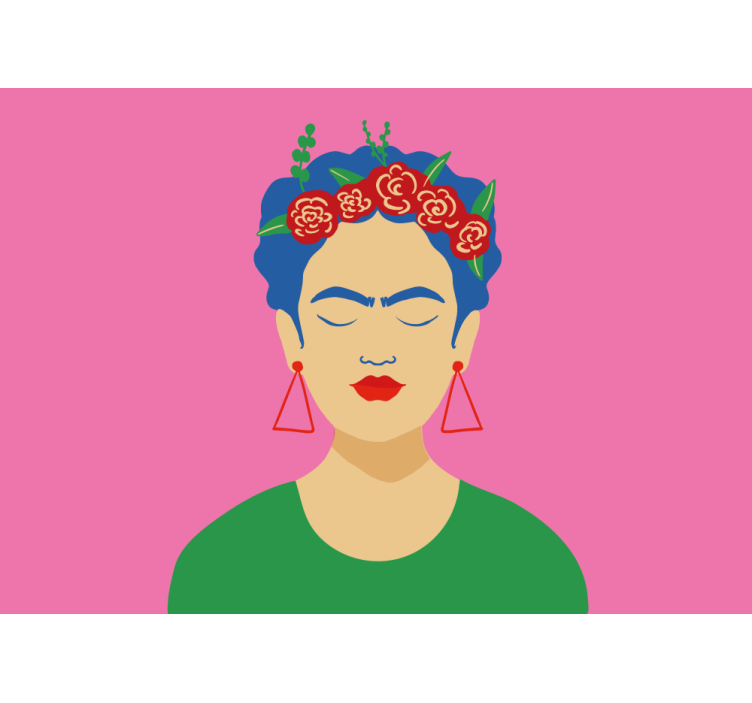 Living room blind with frida kahlo pop art design - TenStickers