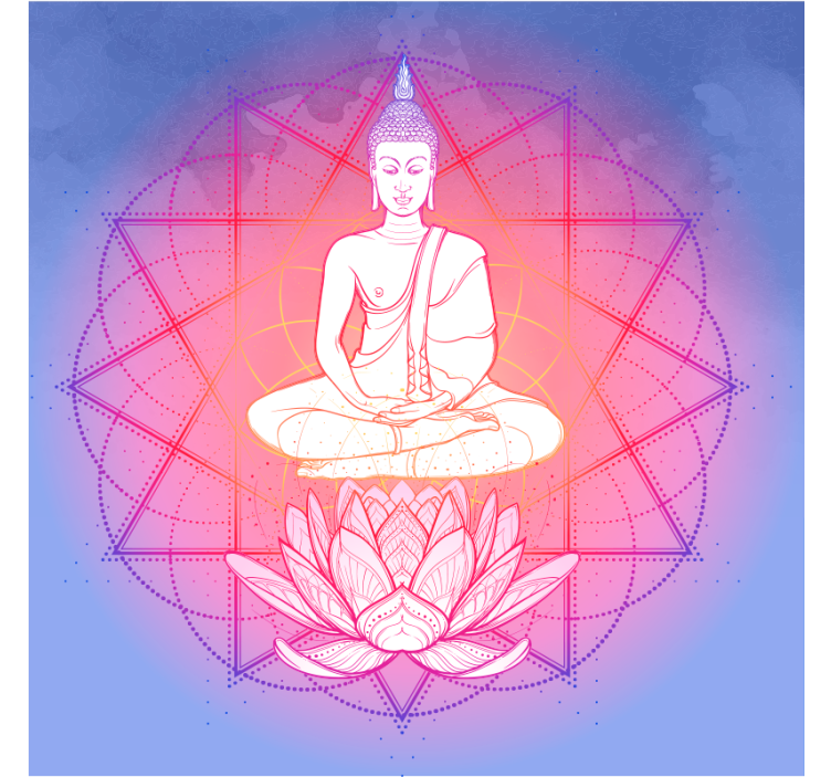 Living room blind mandala buddha meditation - TenStickers