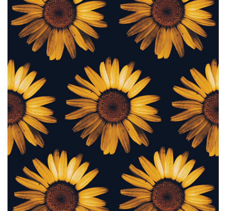 Living room blind in yellow sunflower design - TenStickers