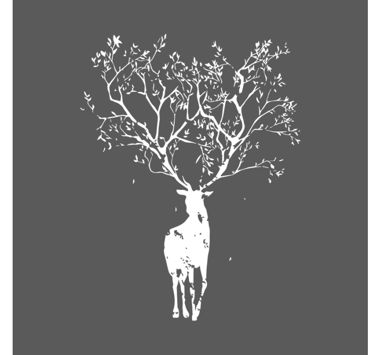 Living room blind tree stag - TenStickers