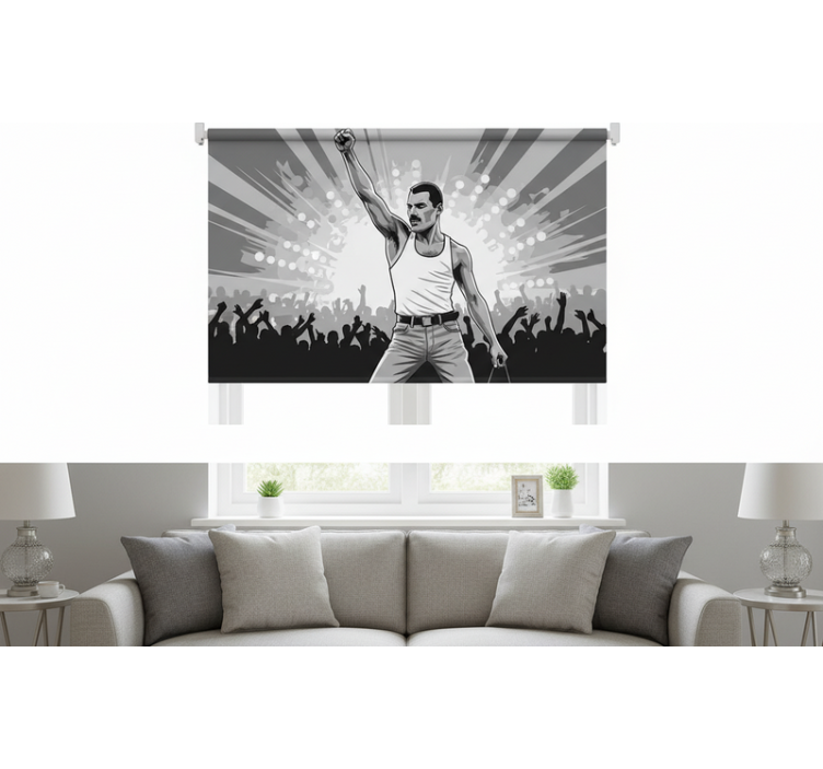 Living room blind freddie at wembley - TenStickers
