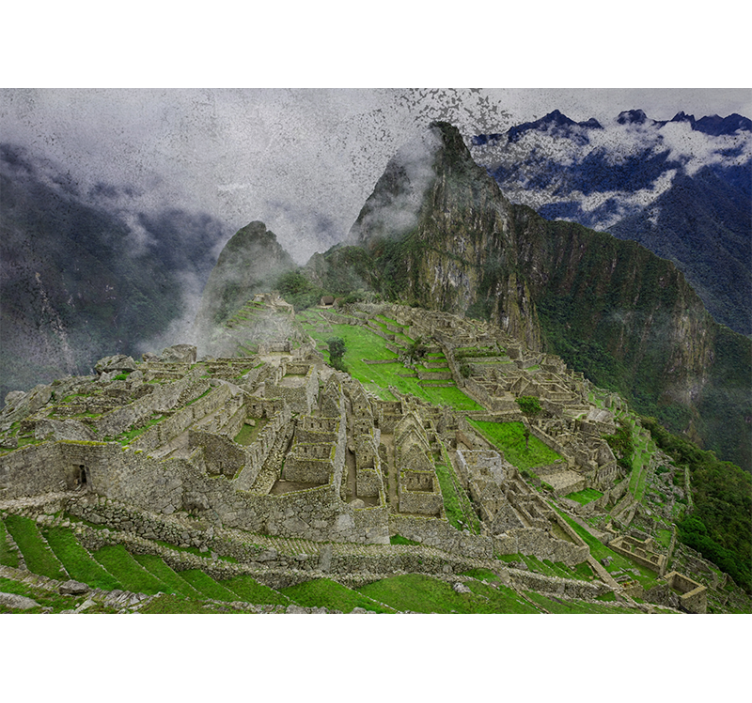 Living room blind inspired by machu picchu - TenStickers