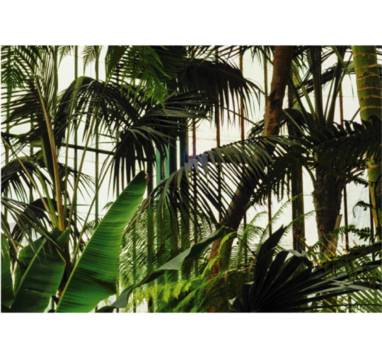 Living room blind with green living walls plants - TenStickers