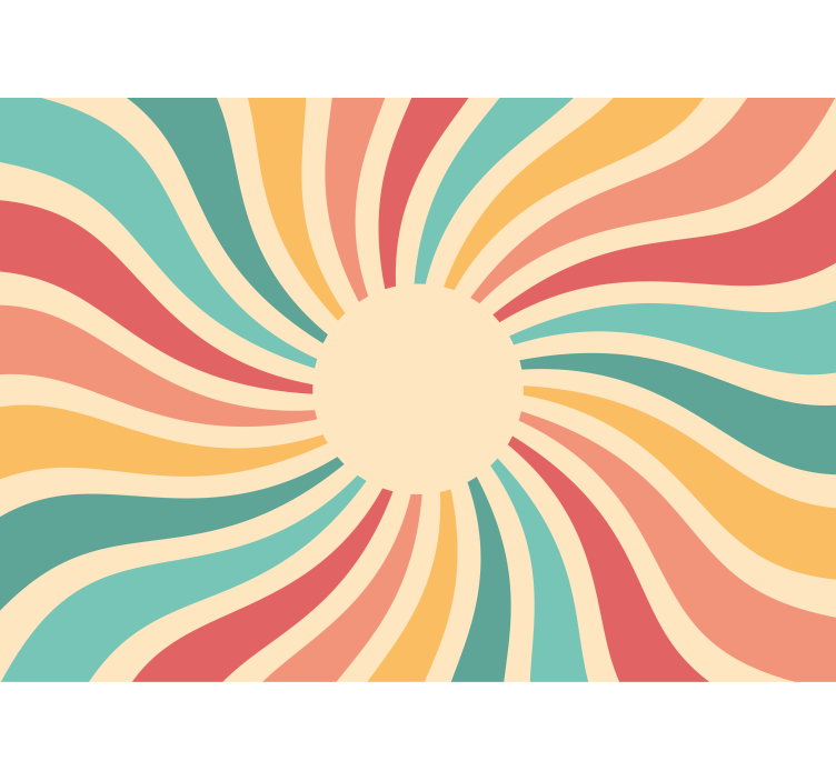 Living room blind 70's sunset vibe - TenStickers