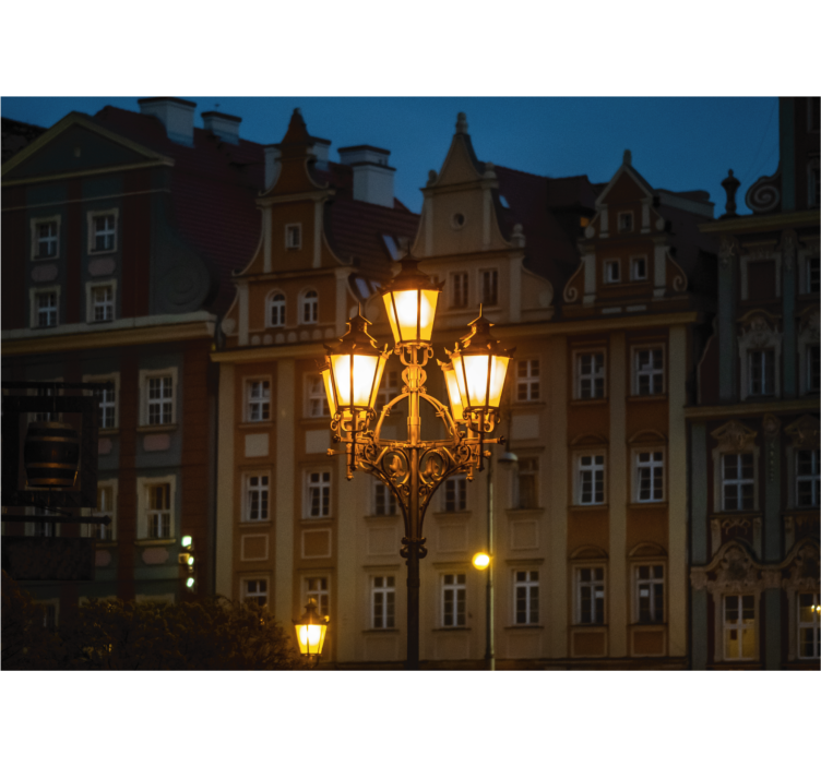 Living room blind wrocław at sunset - TenStickers