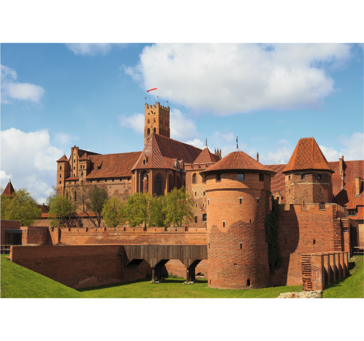 Living room blind malbork castle design - TenStickers