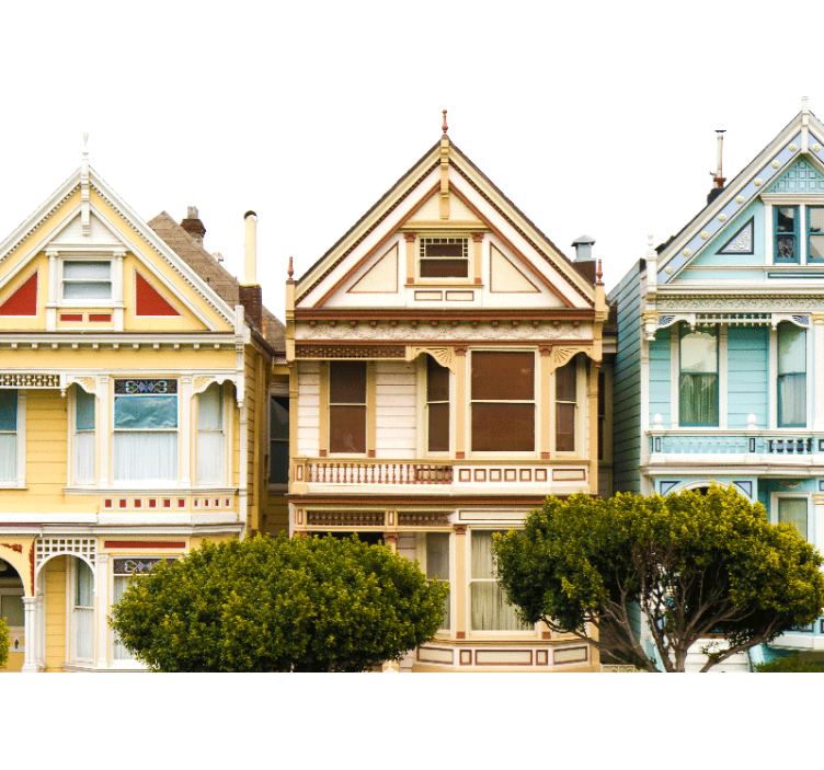Living room blind inspired by san francisco's vintage homes - TenStickers