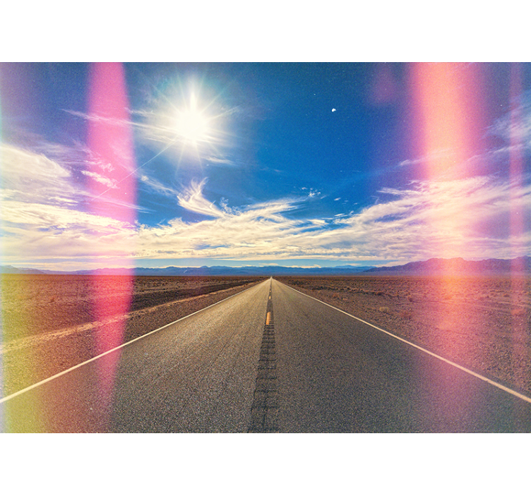 Living room blind american desert road style - TenStickers