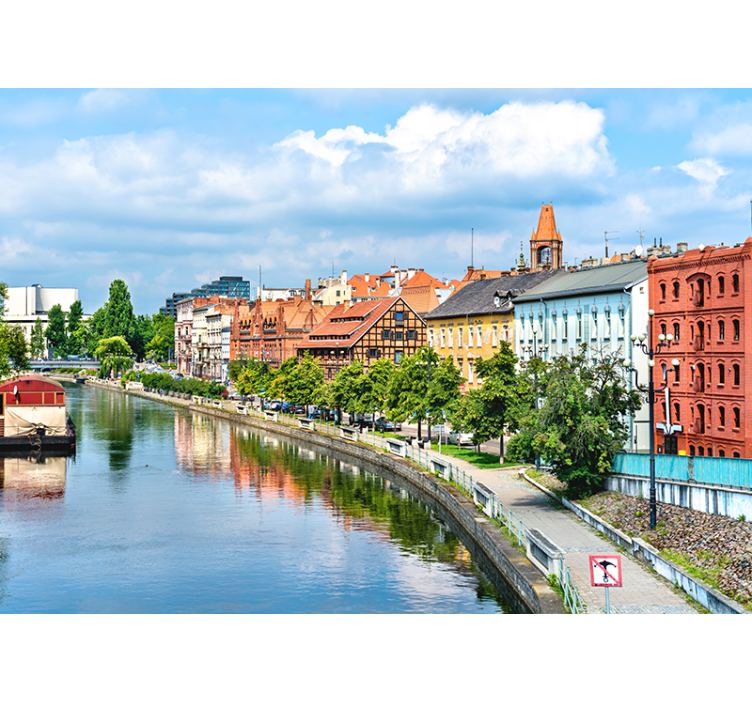 Living room blind bydgoszcz river design - TenStickers
