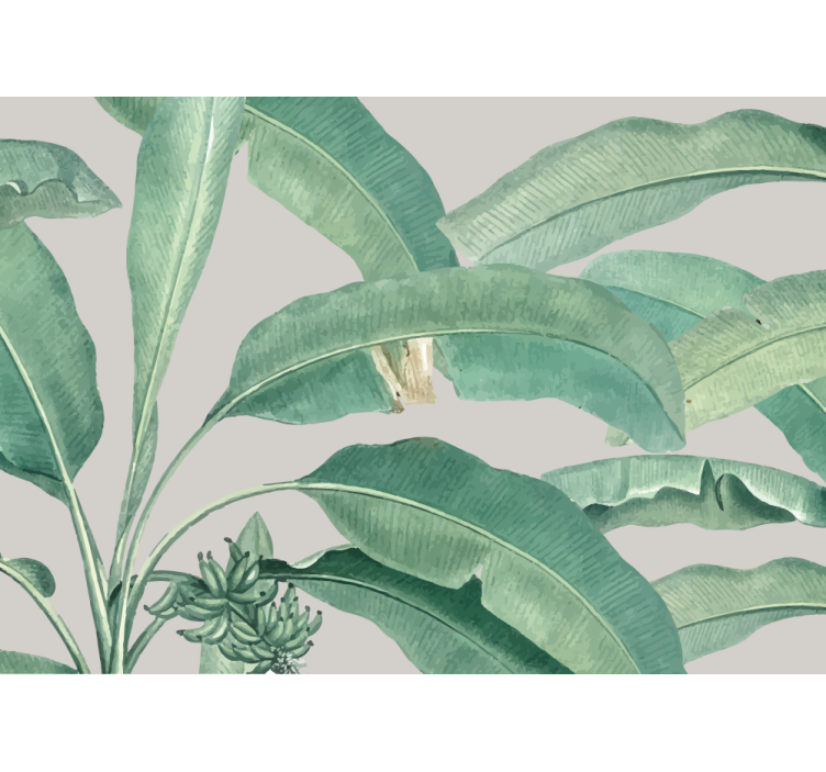 Living room blind nordic tropical trees design - TenStickers