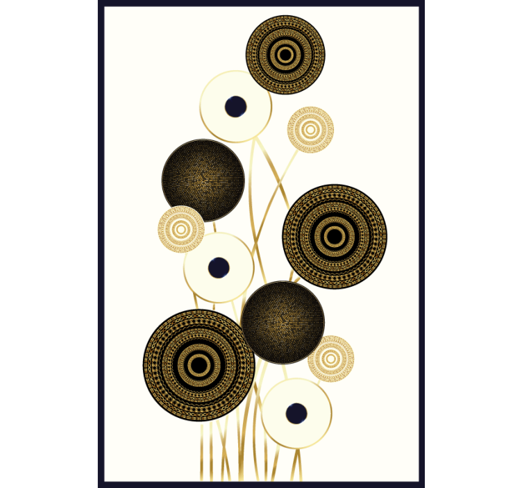 Living room blind circles glamour decor - TenStickers