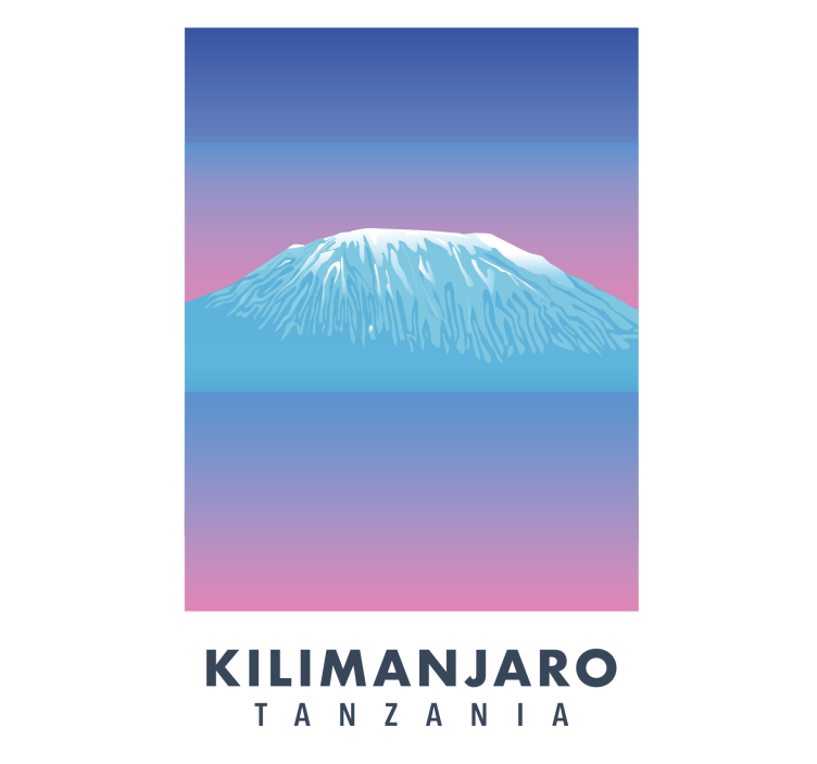 Living room blind kilimanjaro retro fabric - TenStickers