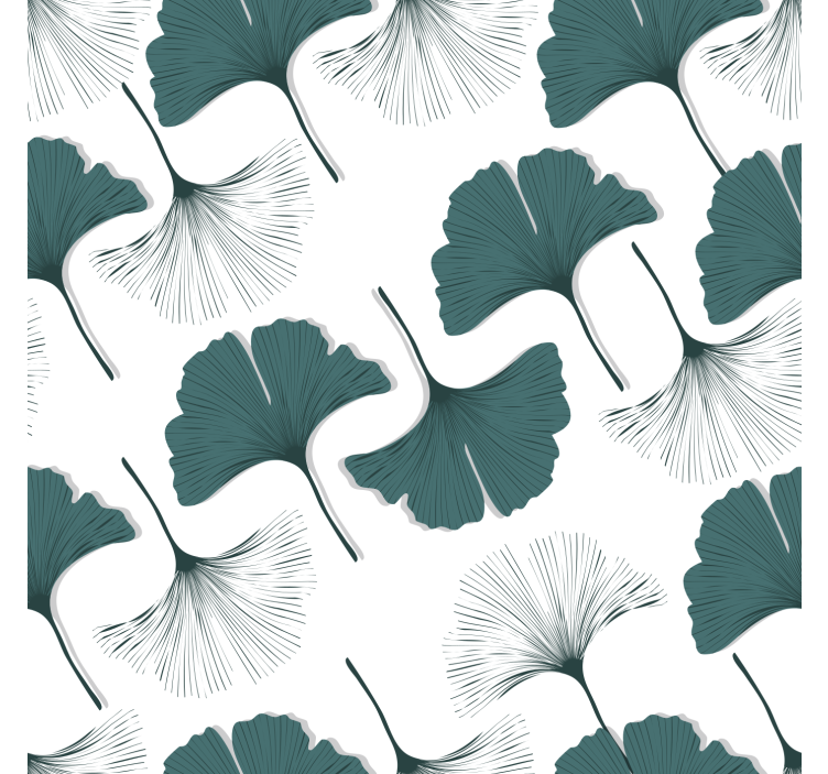 Living room blind ginkgo leaves seamless pattern - TenStickers