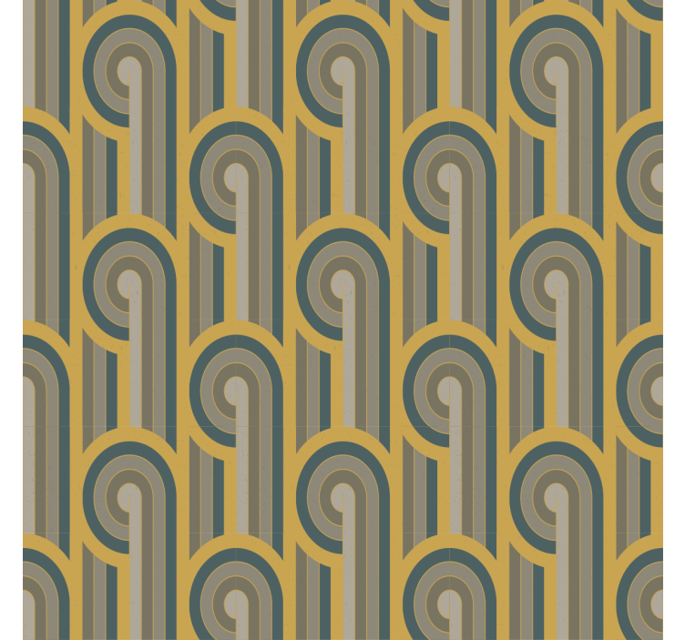Art deco geometric forms living room blind - TenStickers