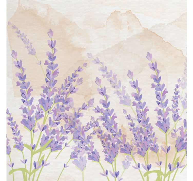 Living room blind provencal watercolor lavender - TenStickers