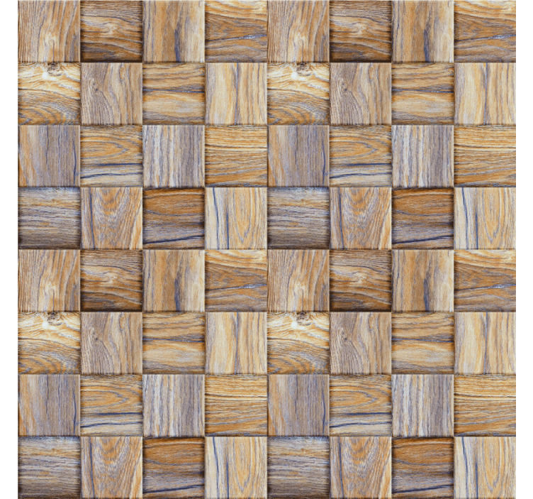 Living room blind 80's wood effect mosaic - TenStickers