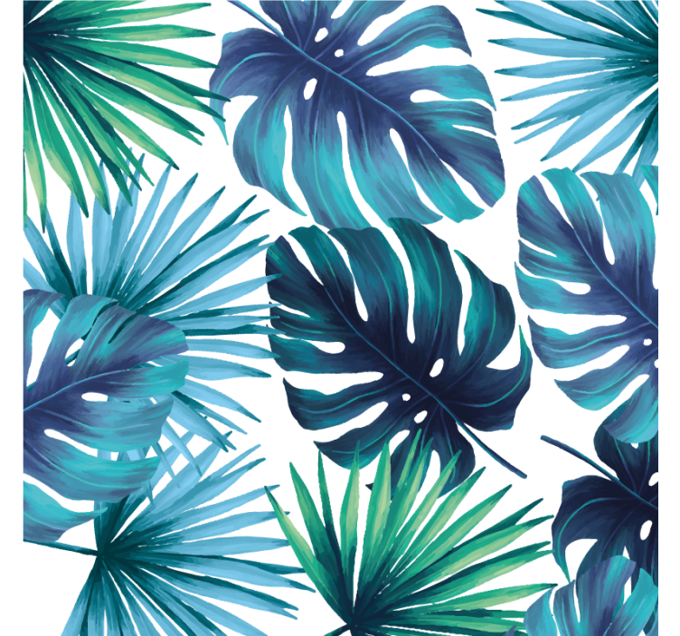 Living room blind tropical leaves california style - TenStickers